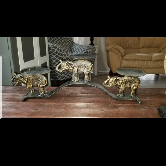 Accents Brass Elephant Candle Holder Poshmark